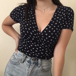 rae top- navy blue ONLY WORN ONCE